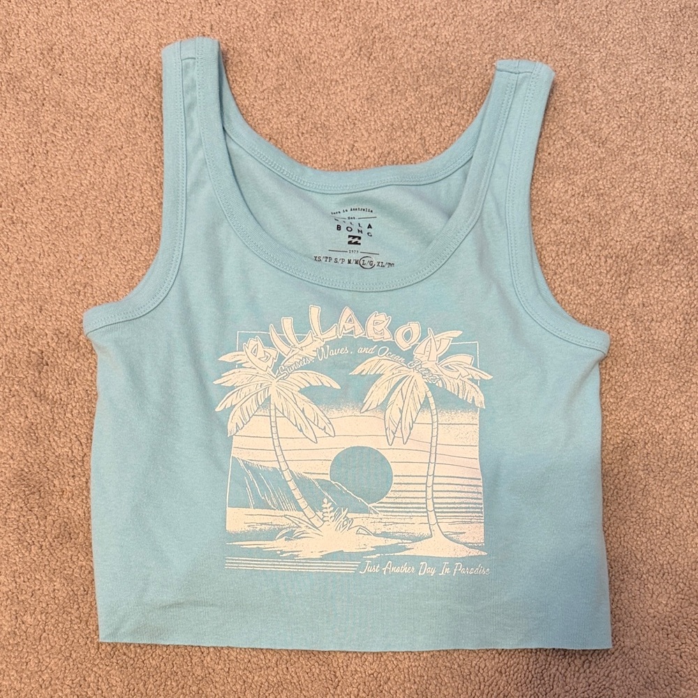 Billabong Aqua Tank with Palm Graphic